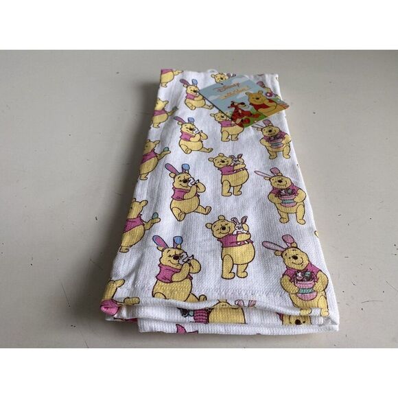 2 Pack Disney Winnie the Pooh Easter Bunny Spring Kitchen Towels 16 X 26” NEW - Picture 7 of 12